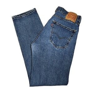 Levi's 505 Regular Fit Jeans Mens 32x32 Medium Wash Straight Leg Denim Classic